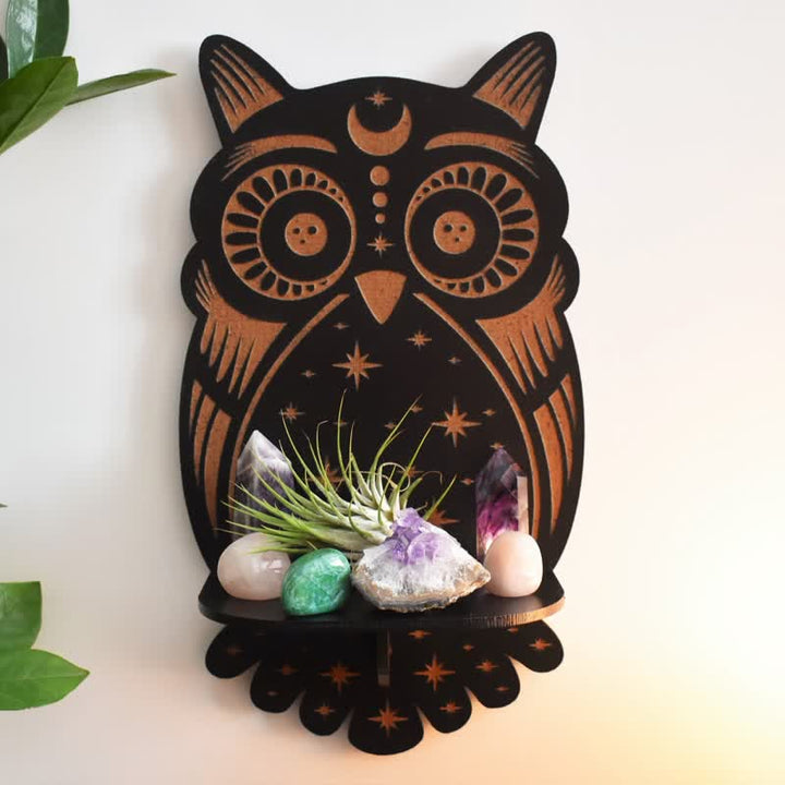 Etagère en cristal pour autel de hibou céleste Olivenorma