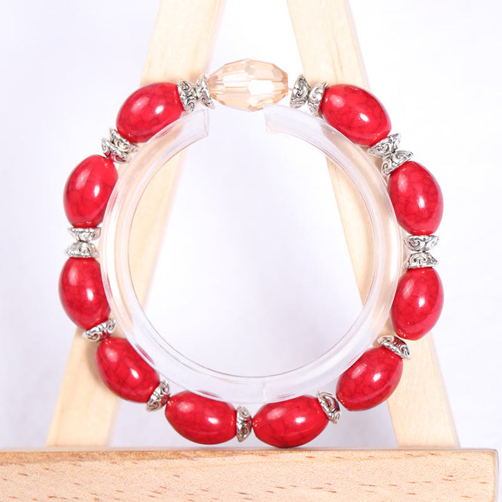 Ensemble de bracelets à perles avec pendentif en forme de cœur et ailes d'éléphant Olivenorma 