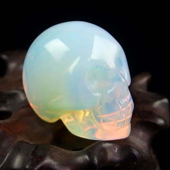 Décoration de crâne en cristal d'opalite Olivenorma