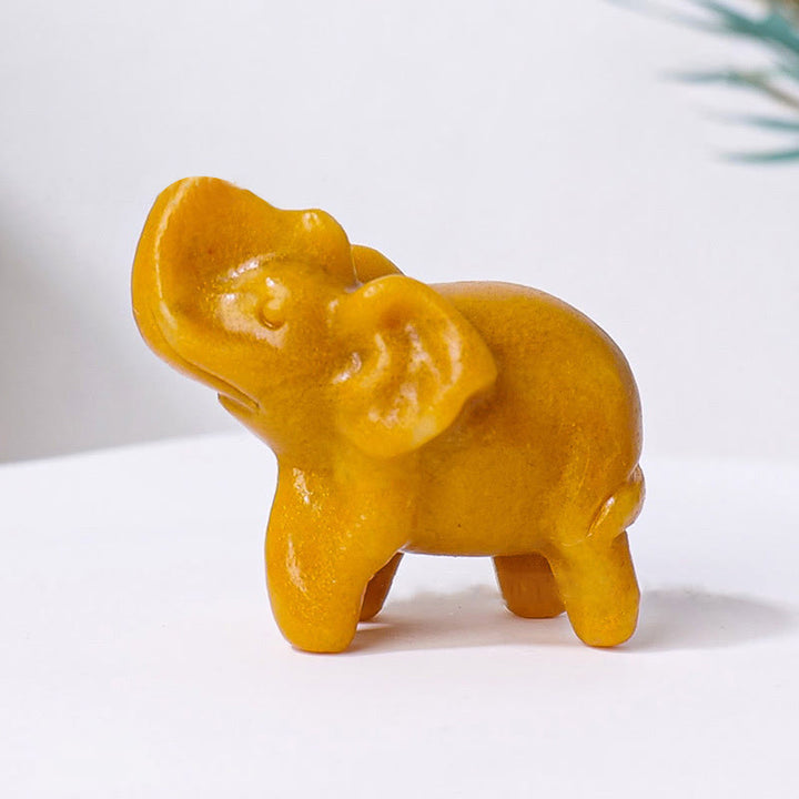 Ornement en pierre précieuse sculptée en cristal naturel Olivenorma - Jade jaune - image 25