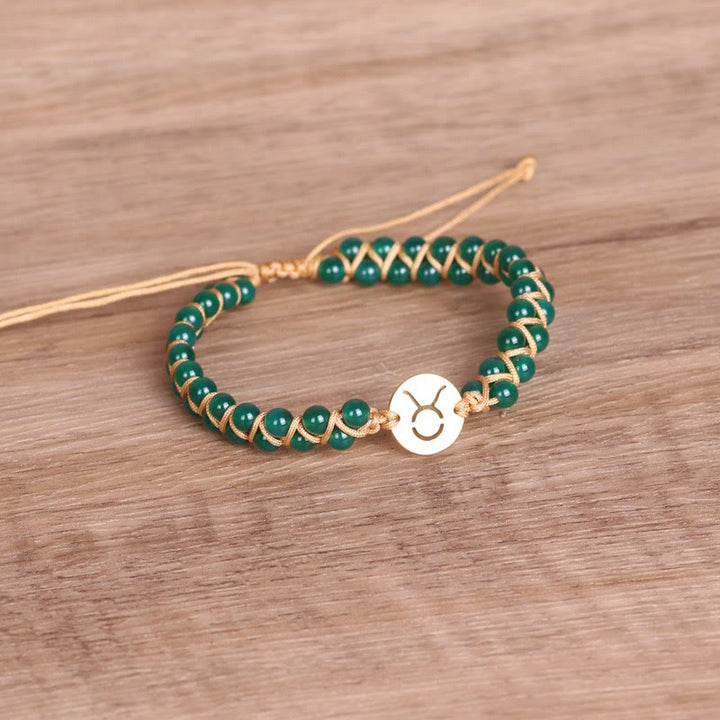 Bracelet enroulé de guérison et d'équilibre en cristal du zodiaque Olivenorma
