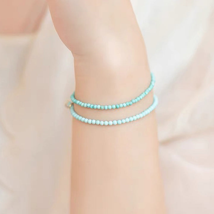 Énergie Tranquille - Bracelet de Protection en Pierres Précieuses Turquoise 