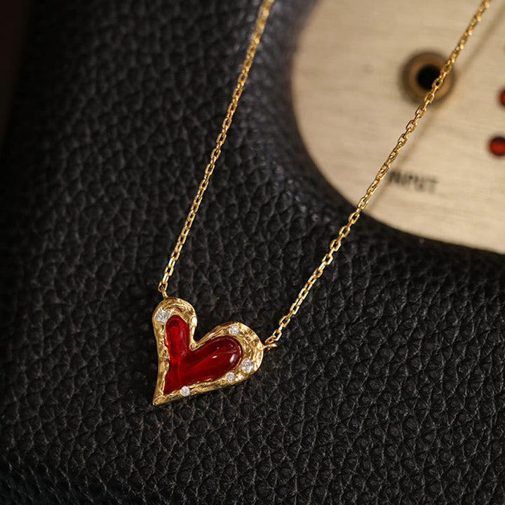 Collier créatif en forme de cœur irrégulier « Preference » Olivenorma