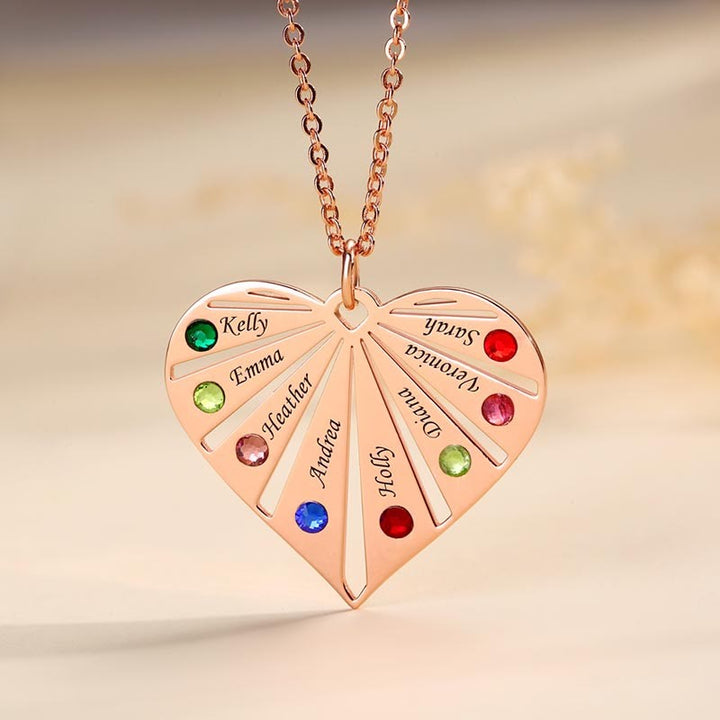 Collier avec pierre de naissance gravée Olivenorma