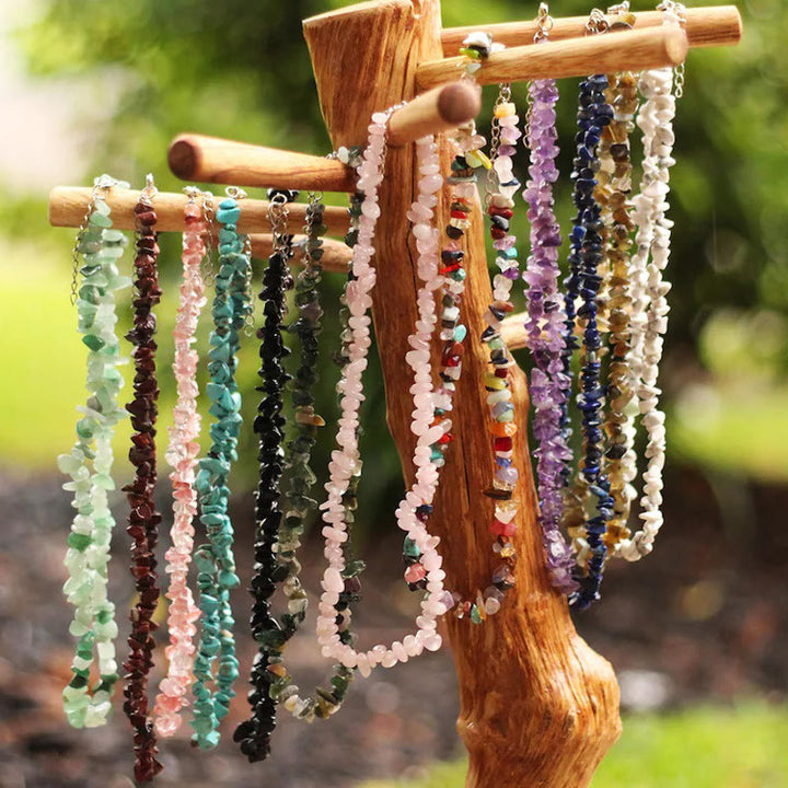 Collier en cristal poli de forme irrégulière Olivenorma