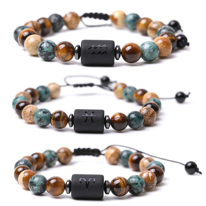 Bracelet Zodiaque en Jaspe Oeil de Tigre