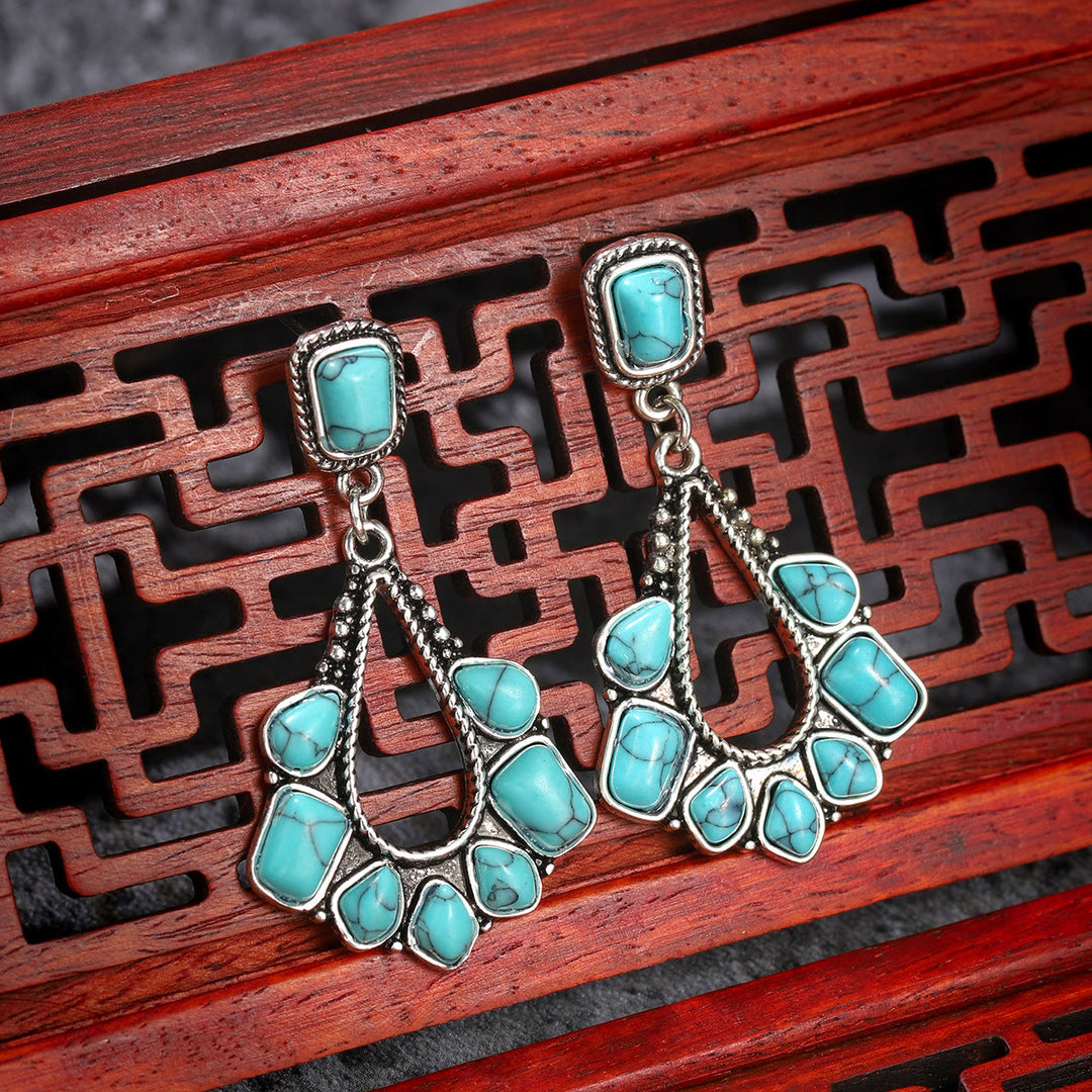 Boucles d'oreilles turquoise vintage Olivenorma "Sedona Sky"