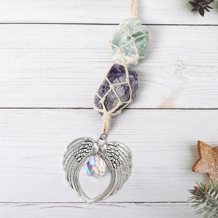 Décoration de fenêtre en forme d'aile d'ange en métal Olivenorma SunCatcher