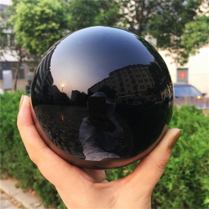 Décoration de sphère en cristal d'obsidienne Olivenorma