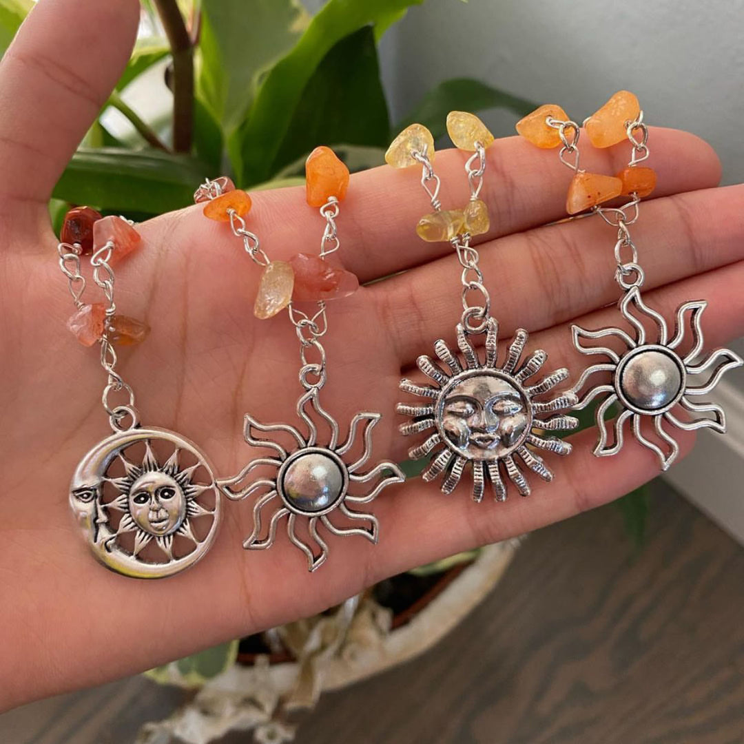 Collier de perles brutes couleur cristal Olivenorma 