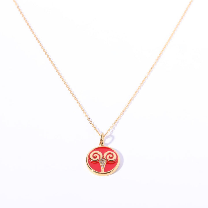 Collier vintage en acier inoxydable 18 carats avec zircon blanc Olivenorma 