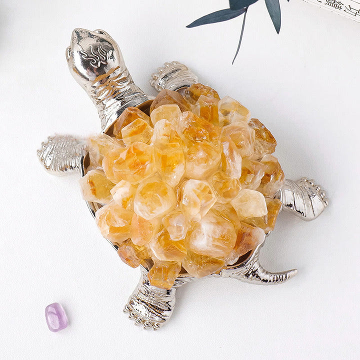 Lampe décorative en forme de tortue en cristal naturel Olivenorma 