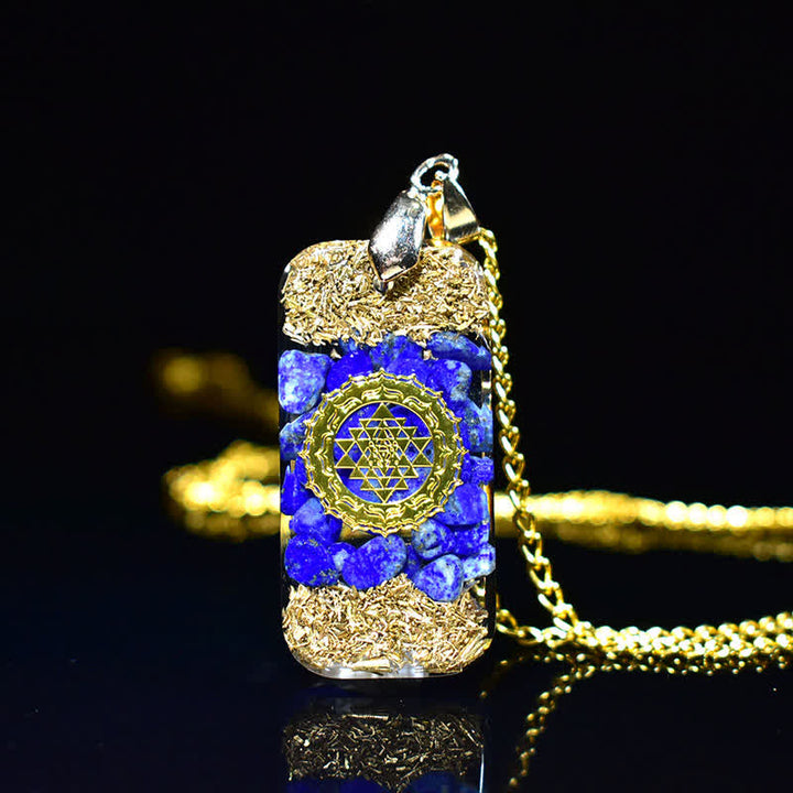 Olivenorma Raise Consciousness - Collier d'énergie orgone en lapis-lazuli - Lapis Lazuli carré - OUI S'IL VOUS PLAÎT 8 $ - image 1