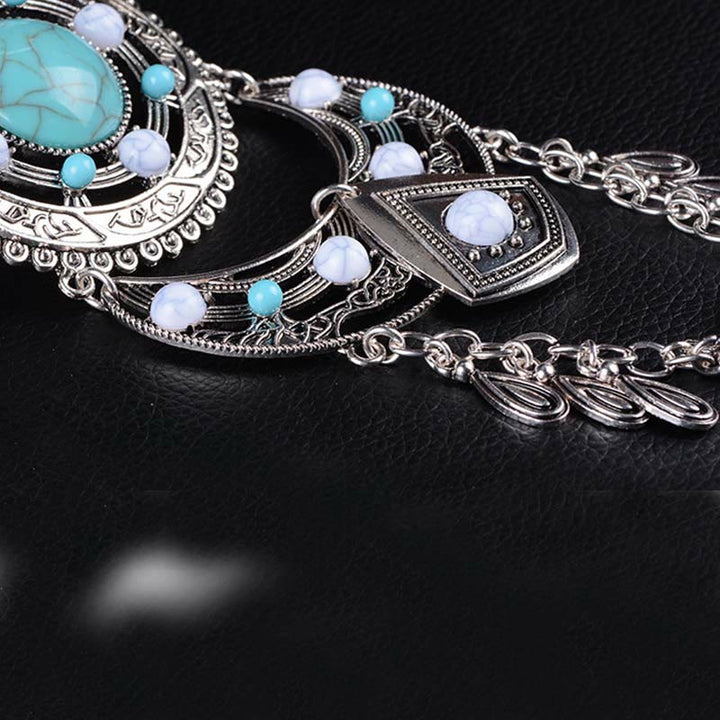 Collier de corps avec chaîne et pierres précieuses de style bohème Olivenorma