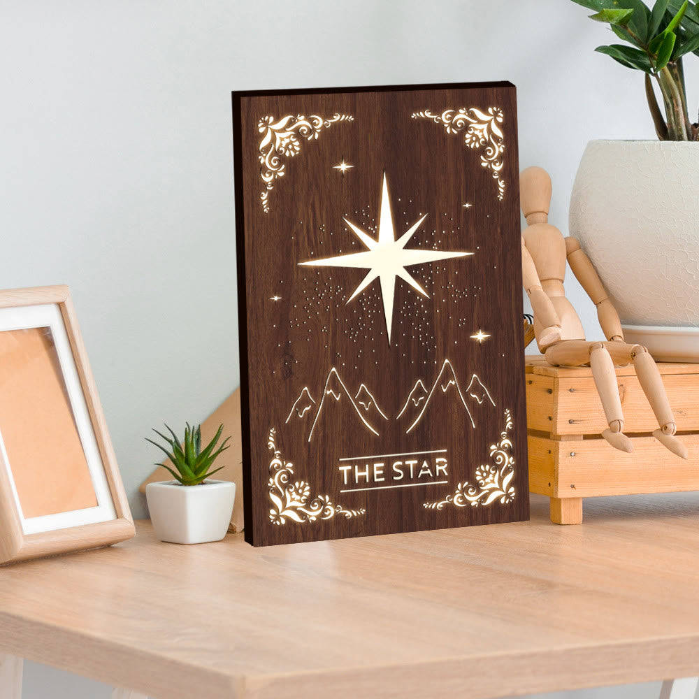 Lampe décorative en forme de ciel étoilé "THE STAR" en bois Olivenorma 