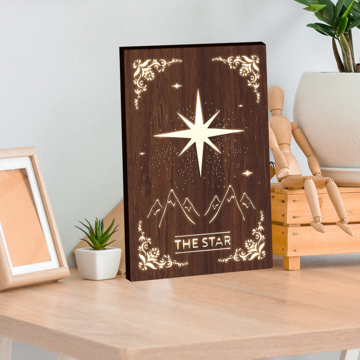 Lampe décorative en forme de ciel étoilé "THE STAR" en bois Olivenorma 