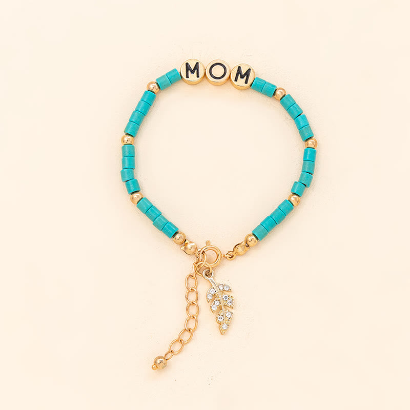 Olivenorma « Pour maman » – Bracelet de richesse en aventurine verte 